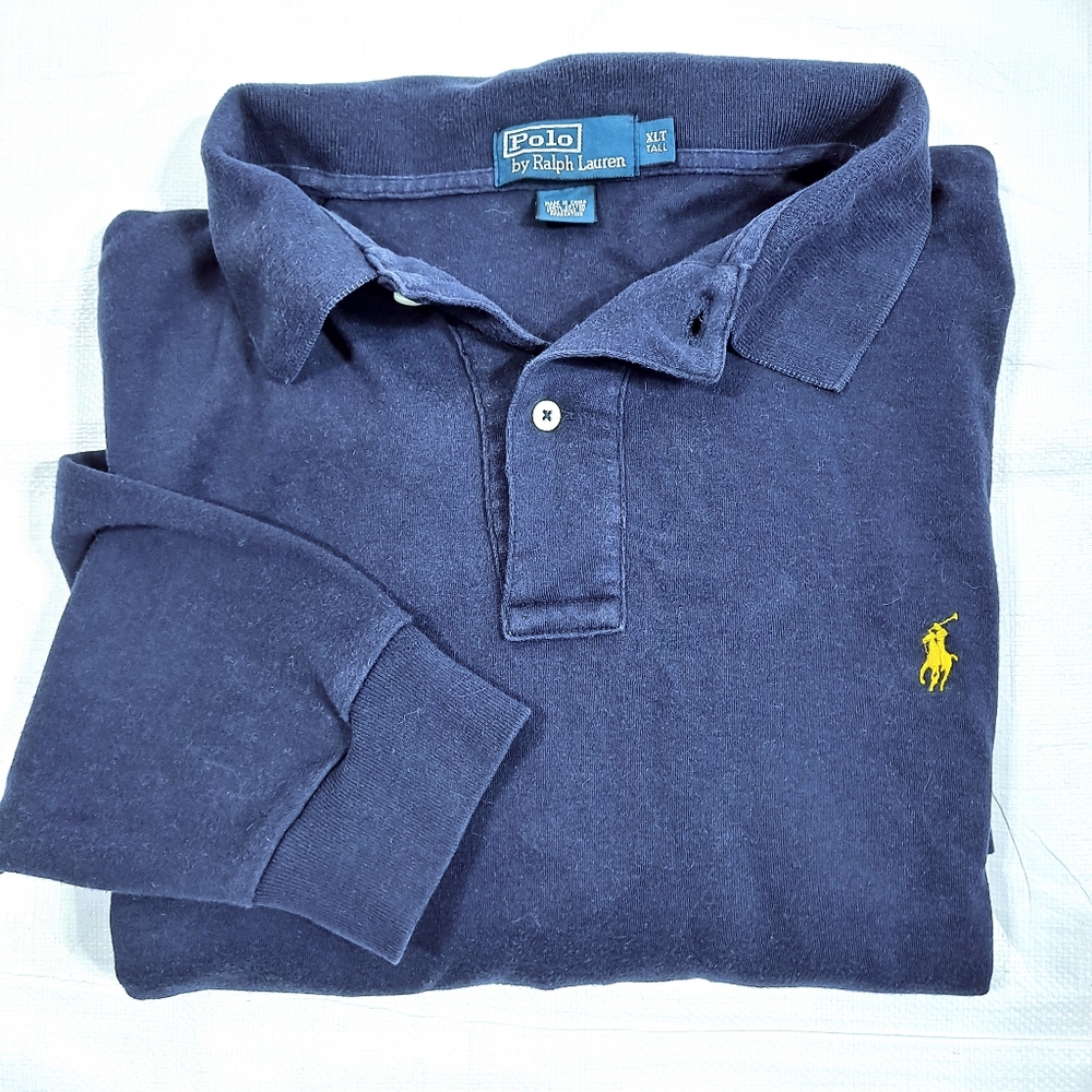 Polo By Ralph Lauren Navy Blue Long Sleeve Polo
